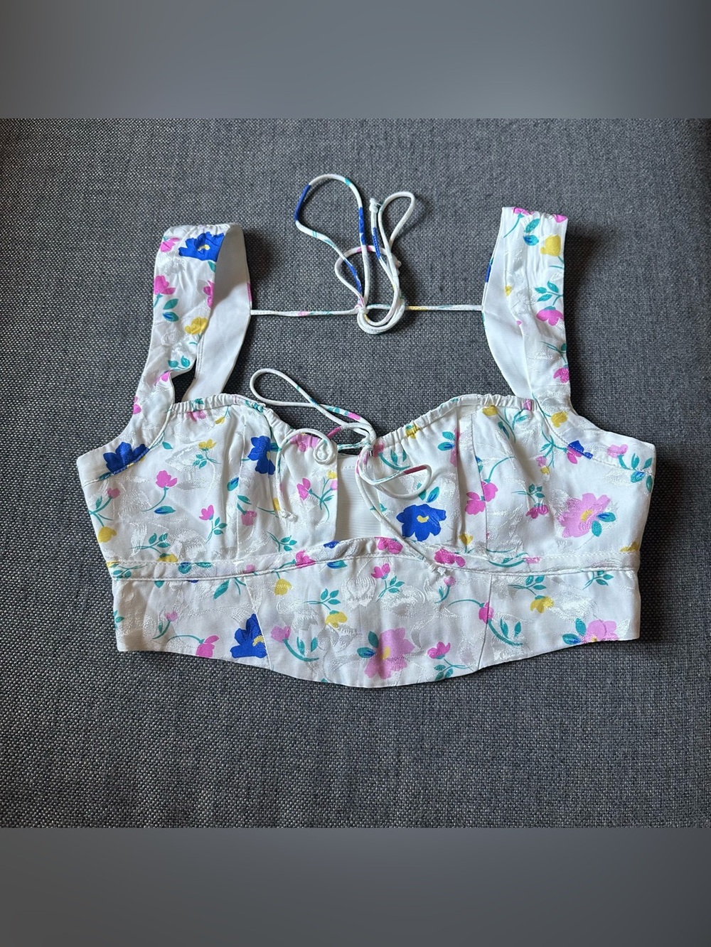 For Love & Lemon Floral Corset Crop Top‎ XS